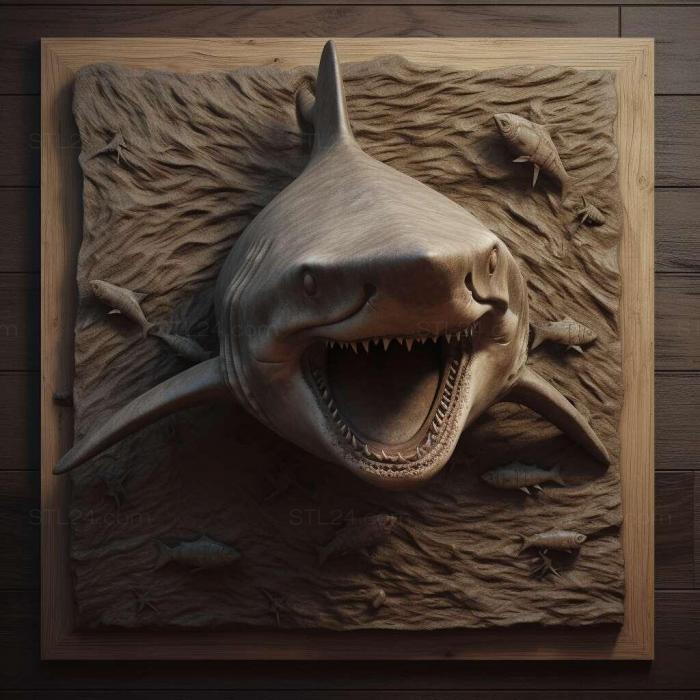 Nature and animals (st Megalodon 4, NATURE_7024) 3D models for cnc
